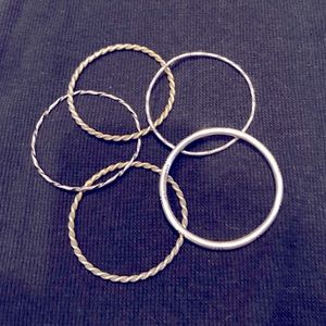 PRICE DROP! Set of 5 beautiful handcrafted sterling silver bracelets, must have!